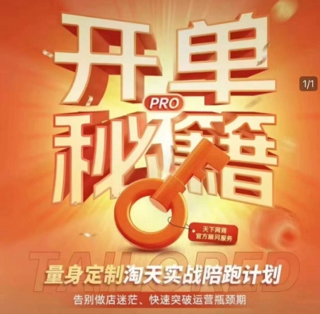 淘宝开单秘籍PRO，量身定制淘天实战陪跑计划，告别做店迷茫、快速突破运营瓶颈期-心思维创富网_网上创业教程_网络创业项目