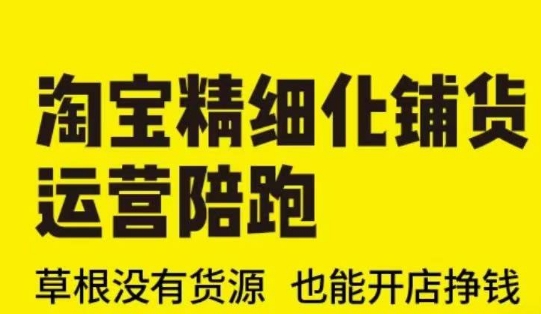 淘宝精细化铺货运营陪跑(部分更新至2025)，草根没有货源 也能开店挣钱-心思维创富网_网上创业教程_网络创业项目