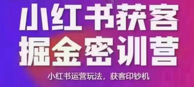 小红书获客掘金线下课，录音+ppt照片，小红书运营玩法，获客印钞机-心思维创富网_网上创业教程_网络创业项目