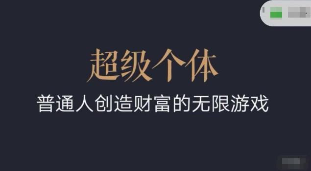 超级个体2024-2025翻盘指南，普通人创造财富的无限游戏-心思维创富网_网上创业教程_网络创业项目