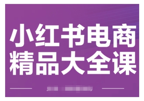 小红书电商精品大全课，快速掌握小红书运营技巧，实现精准引流与爆单目标，轻松玩转小红书电商(更新2月)-心思维创富网_网上创业教程_网络创业项目