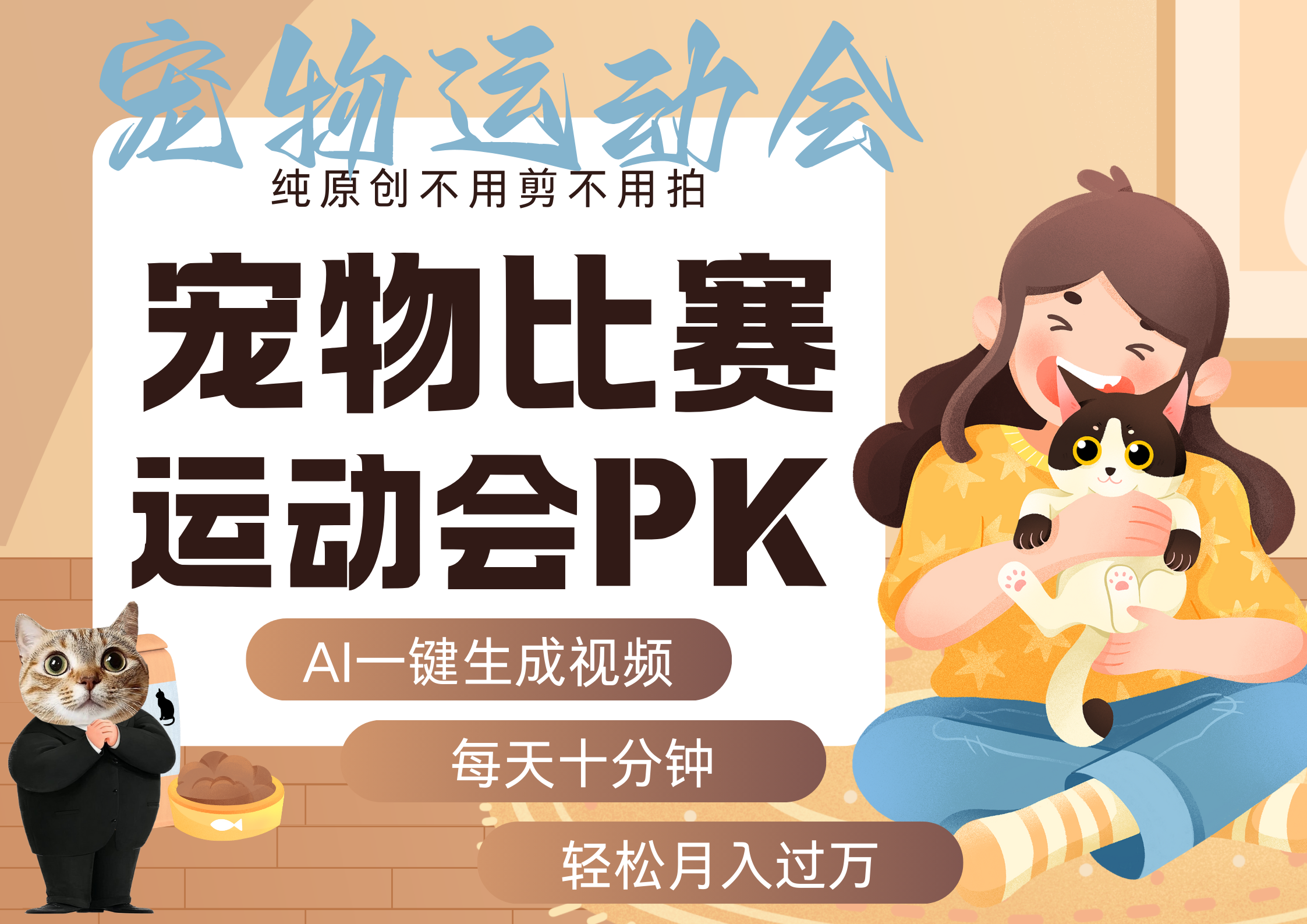 图片[1]-【2025.9.3】AI宠物运动会 每天十分钟 月入破万-心思维创富网_网上创业教程_网络创业项目