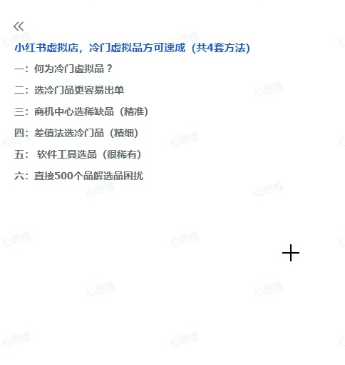 【2025.9.12】小红书虚拟店，冷门虚拟品方可速成（共4套方法）