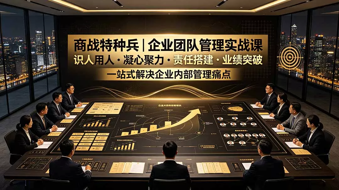 商战特种兵｜企业团队管理实战课：识人用人｜凝心聚力｜责任搭建｜业绩突破，一站式解决企业内部管理痛点-心思维创富网_网上创业教程_网络创业项目