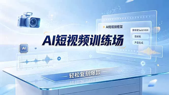 老陈AI短视频训练场：AI短视频框架+换背景SwitchXAI+首尾帧+声音生成，轻松复刻爆款-心思维创富网_网上创业教程_网络创业项目