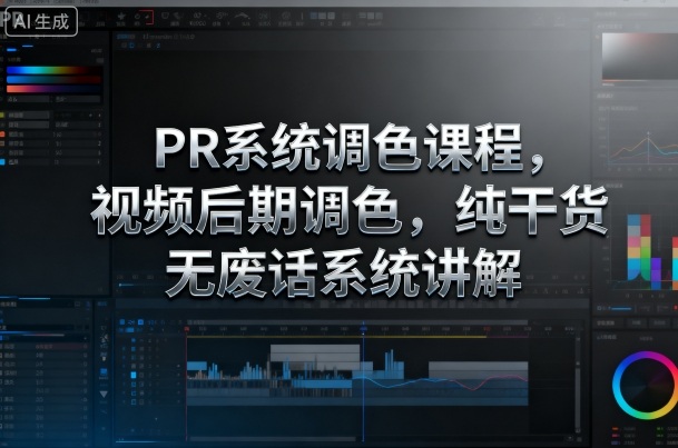 PR系统调色课程，视频后期调色，纯干货无废话系统讲解-心思维创富网_网上创业教程_网络创业项目