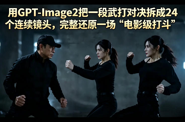用GPT-Image2把一段武打对决拆成24个连续镜头，完整还原一场“电影级打斗”-心思维创富网_网上创业教程_网络创业项目