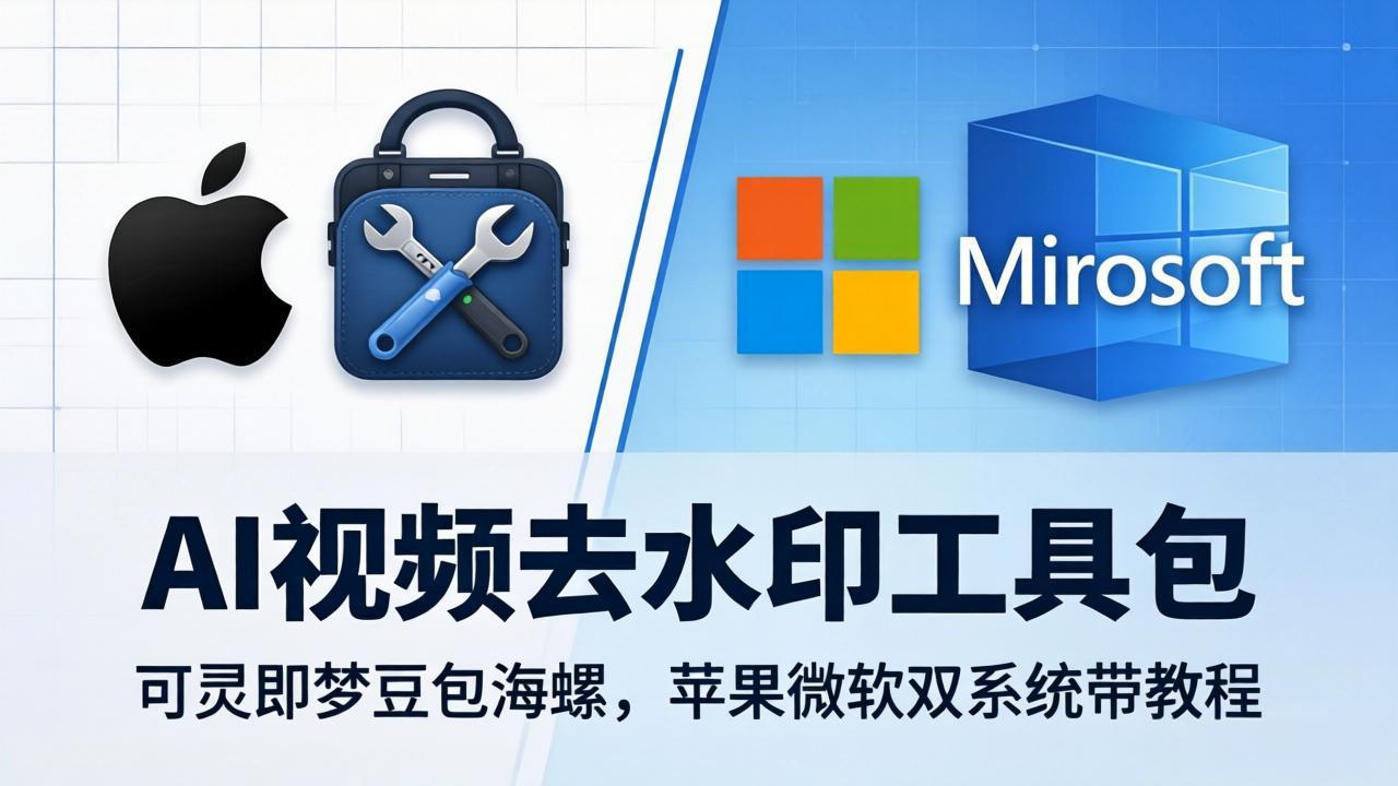AI视频去水印工具包：可灵即梦豆包海螺，苹果微软双系统带教程-心思维创富网_网上创业教程_网络创业项目