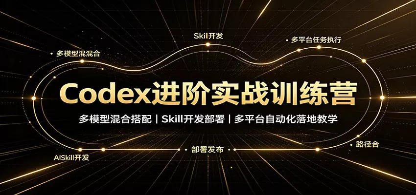 Codex进阶实战训练营：多模型混合搭配，Skill开发部署，多平台自动化落地教学-心思维创富网_网上创业教程_网络创业项目