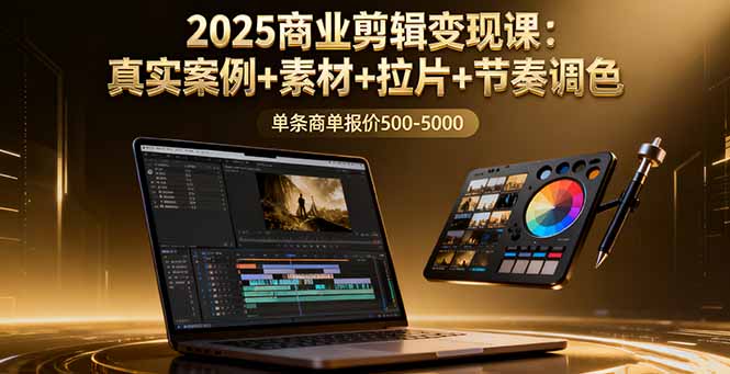 2025商业剪辑变现课：真实案例+素材+拉片+节奏调色，单条商单报价500-5000-心思维创富网_网上创业教程_网络创业项目