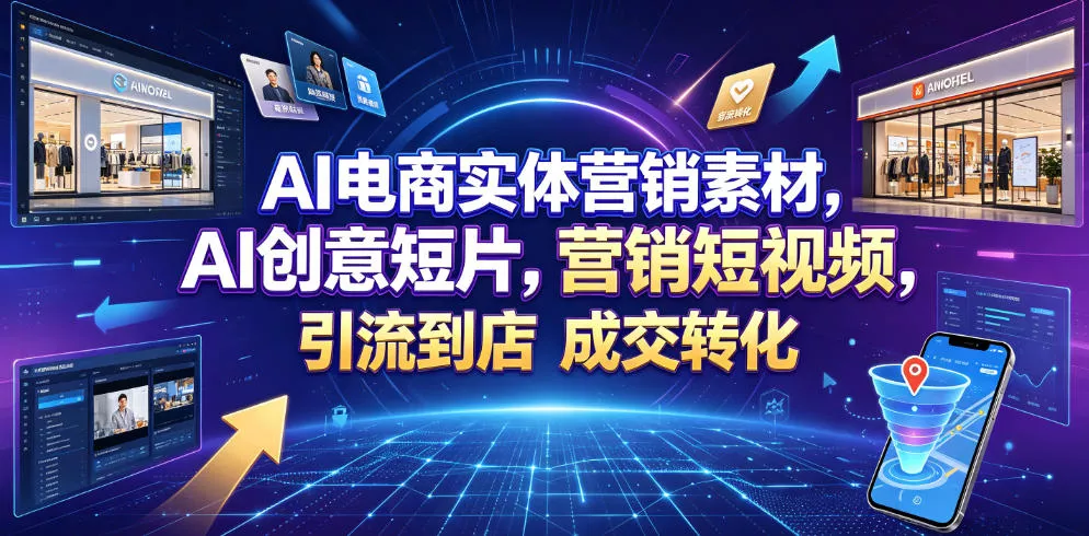 AI电商实体营销素材，AI创意短片，高效打造营销短视频，轻松引流到店，稳定提升门店客流与成交转化-心思维创富网_网上创业教程_网络创业项目