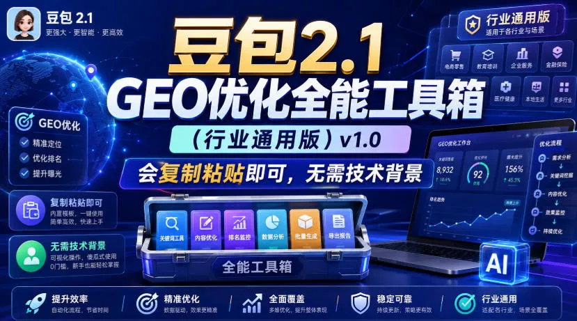 豆包2.1 GEO优化全能工具箱(行业通用版)v1.0，会复制粘贴即可，无需技术背景-心思维创富网_网上创业教程_网络创业项目