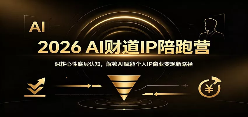 2026 AI财道IP陪跑营：深耕心性底层认知，解锁AI赋能个人IP商业变现新路径-心思维创富网_网上创业教程_网络创业项目