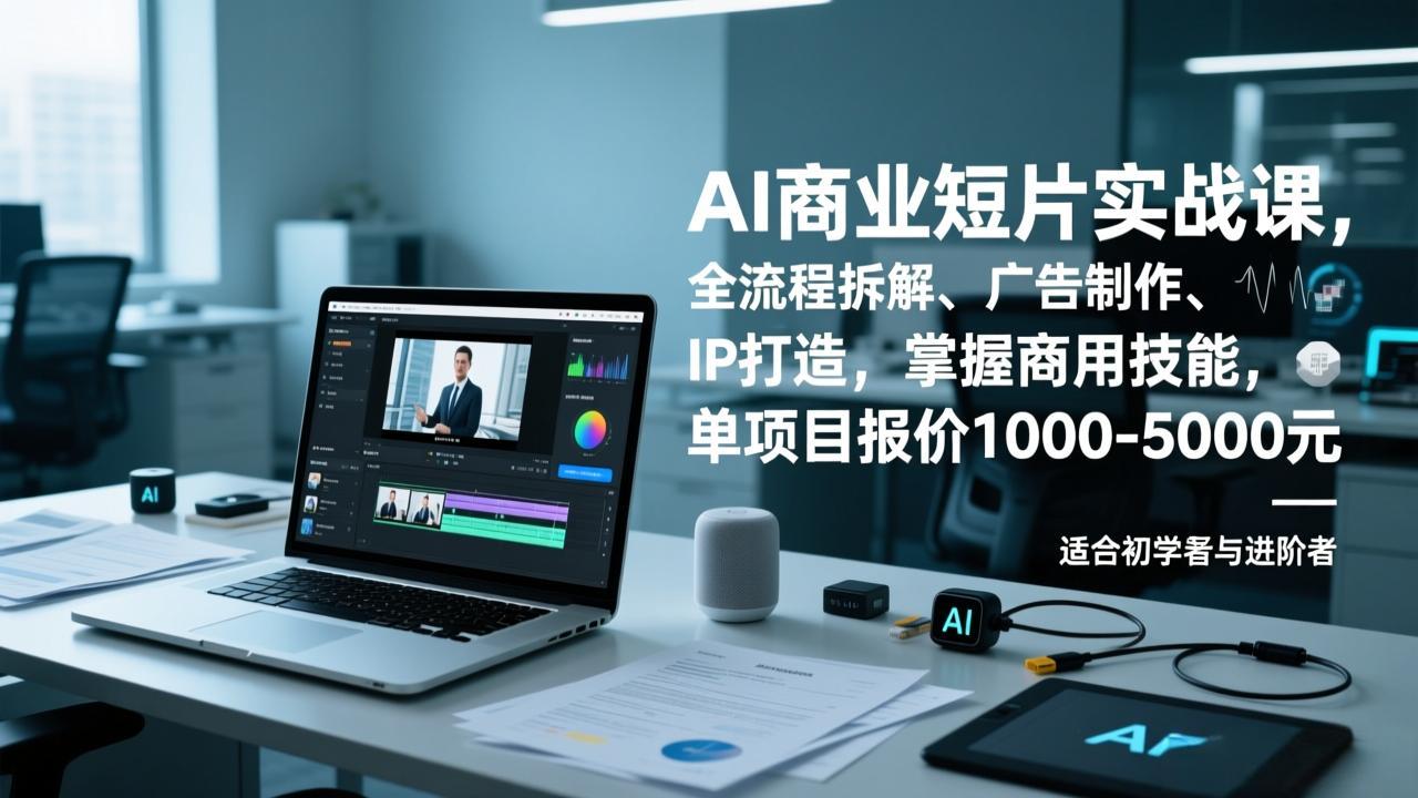 AI商业短片实战课，全流程拆解、广告制作、IP打造，掌握商用技能，单项目报价1000-5000元-心思维创富网_网上创业教程_网络创业项目