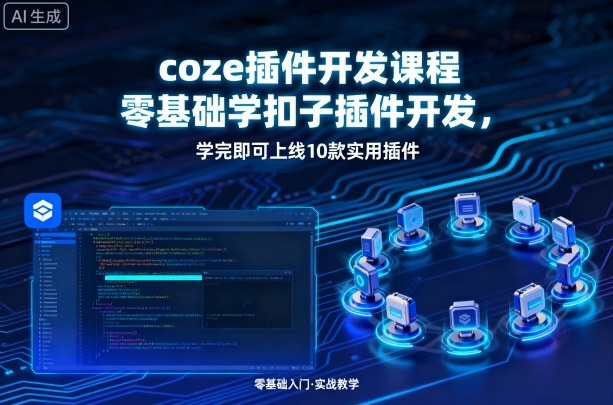 coze插件开发课程，零基础学扣子插件开发，学完即可上线10款实用插件-心思维创富网_网上创业教程_网络创业项目