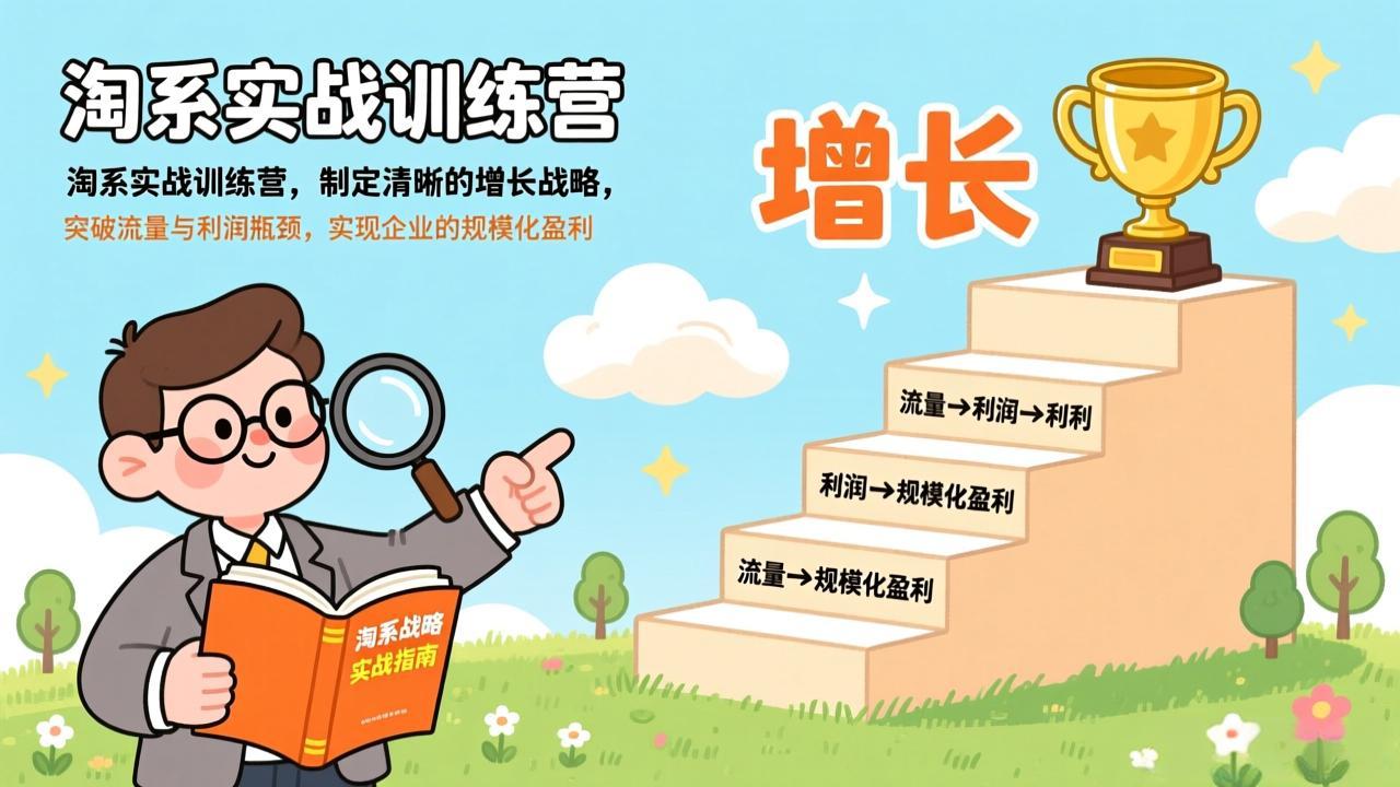 淘系实战训练营，制定清晰的增长战略，突破流量与利润瓶颈，实现企业的规模化盈利-心思维创富网_网上创业教程_网络创业项目