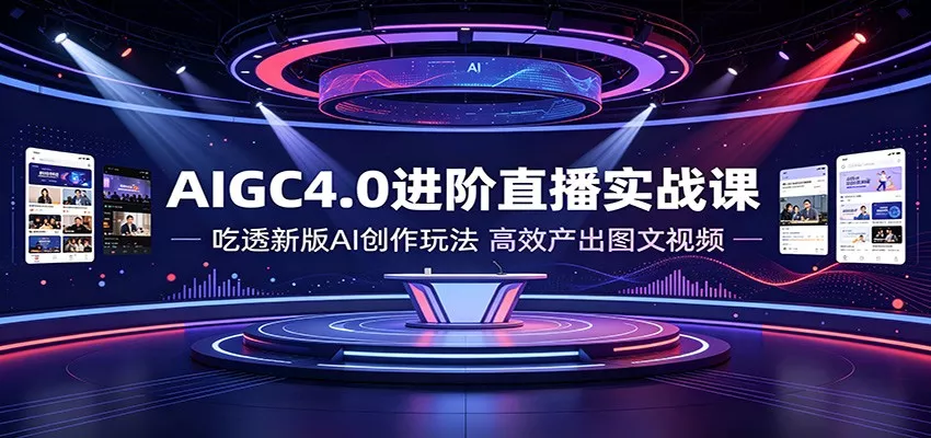 AIGC4.0进阶直播实战课：吃透新版AI创作玩法，高效产出图文视频-心思维创富网_网上创业教程_网络创业项目