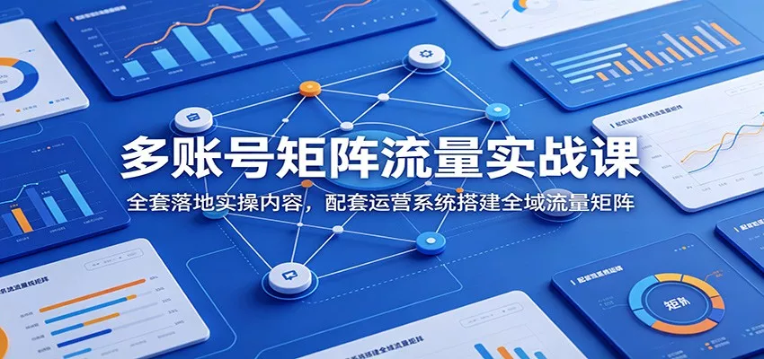 多账号矩阵流量实战课：全套落地实操内容，配套运营系统搭建全域流量矩阵-心思维创富网_网上创业教程_网络创业项目