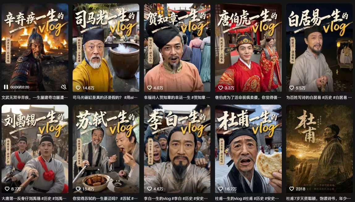 抖音80W粉丝博主的AI历史人物生平VLOG教学，不用拍摄不用露脸，AI帮你搞定，轻松解锁伙伴计划+精选收益-心思维创富网_网上创业教程_网络创业项目
