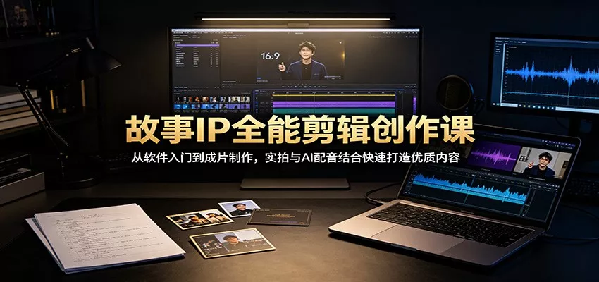 故事IP全能剪辑创作课：从软件入门到成片制作，实拍与AI配音结合快速打造优质内容-心思维创富网_网上创业教程_网络创业项目