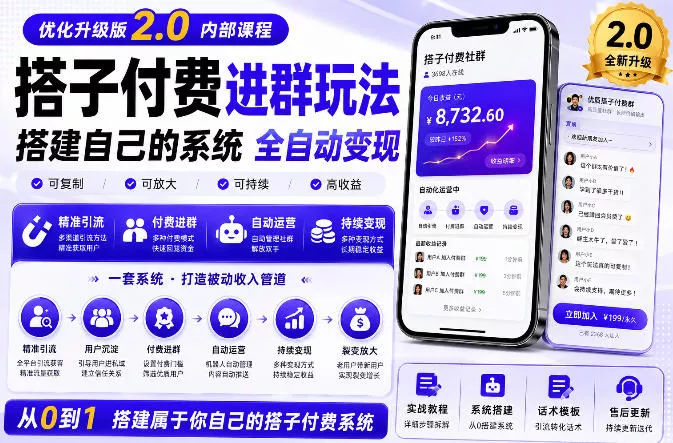 搭建群系统实战项目玩法，搭建整套付费进群系统，实现全天被动收益-心思维创富网_网上创业教程_网络创业项目