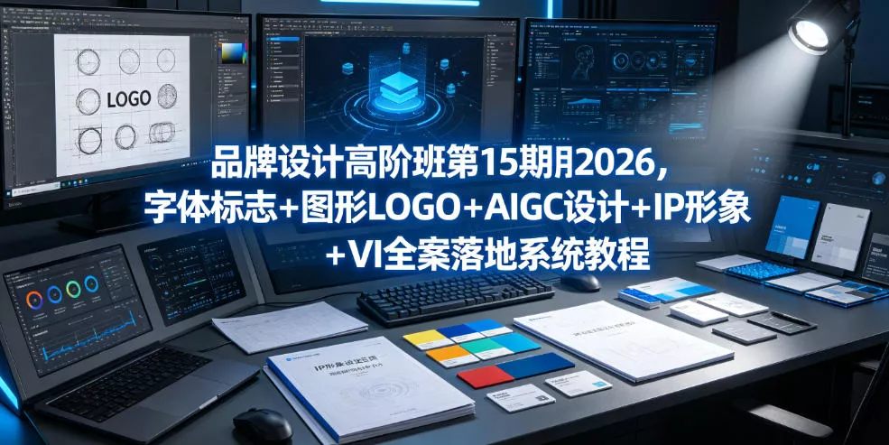 品牌设计高阶班第15期2026，字体标志＋图形LOGO＋AIGC设计＋IP形象＋VI全案落地系统教程-心思维创富网_网上创业教程_网络创业项目