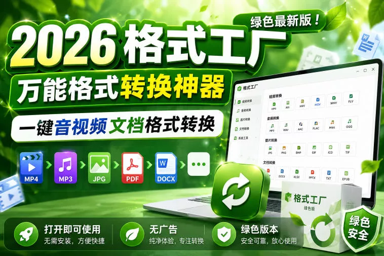 2026格式工厂绿色最新版！万能格式转换神器，一键音视频文档格式转换，打开即可使用，无广告绿色版本-心思维创富网_网上创业教程_网络创业项目