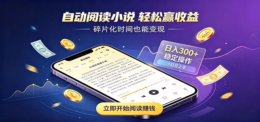 挂机看小说，全程自动运行不费精力，每日稳定赚三百-心思维创富网_网上创业教程_网络创业项目