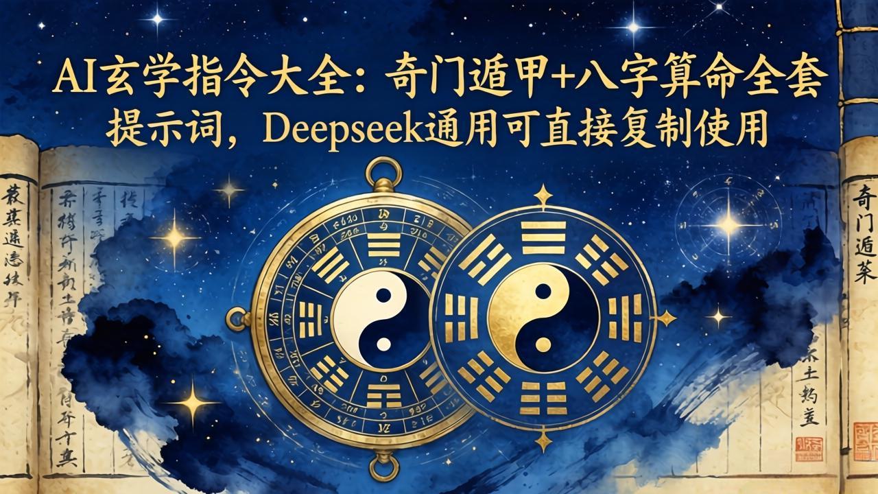 AI玄学指令大全：奇门遁甲+八字算命全套提示词，Deepseek通用可直接复制使用-心思维创富网_网上创业教程_网络创业项目