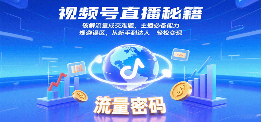 视频号直播秘籍，破解流量成交难题，主播必备能力，规避误区，从新手到达人轻松变现-心思维创富网_网上创业教程_网络创业项目