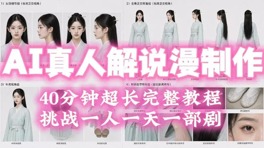 2026年AI真人解说漫剧自动批量化制作教程，40分钟超长完整，自动批量化制作，挑战一人一天一部剧！-心思维创富网_网上创业教程_网络创业项目