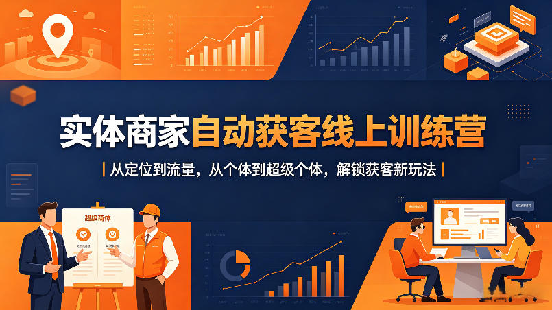 实体商家自动获客线上训练营｜从定位到流量，从个体到超级个体，解锁获客新玩法-心思维创富网_网上创业教程_网络创业项目