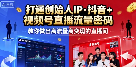 25年直播9-10两期线下课，打通创始人IP，抖音+视频号直播流量密码，教你做出高流量高变现的直播间-心思维创富网_网上创业教程_网络创业项目
