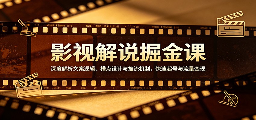 影视解说掘金课：深度解析文案逻辑、槽点设计与推流机制，快速起号与流量变现-心思维创富网_网上创业教程_网络创业项目