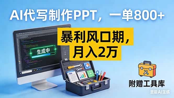 AI代写制作PPT，一单800+， 暴利风口期，月入2万【附工具】-心思维创富网_网上创业教程_网络创业项目