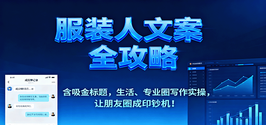 服装人文案全攻略，含吸金标题，生活、专业圈写作实操，让朋友圈成印钞机！-心思维创富网_网上创业教程_网络创业项目
