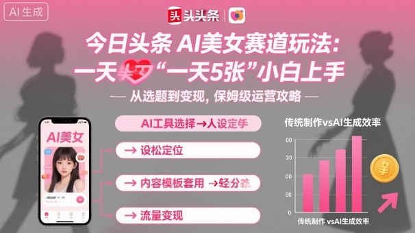 今日头条AI美女赛道玩法，一天轻松5张，小白轻松上手-心思维创富网_网上创业教程_网络创业项目