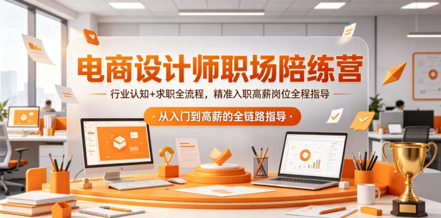 电商设计师职场陪练营，行业认知+求职全流程，精准入职高薪岗位全程指导-心思维创富网_网上创业教程_网络创业项目