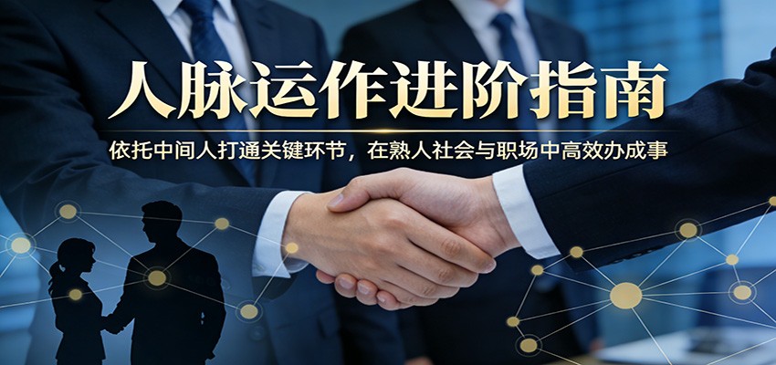 付费文章：人脉运作进阶指南，依托中间人打通关键环节，在熟人社会与职场中高效办成事-心思维创富网_网上创业教程_网络创业项目