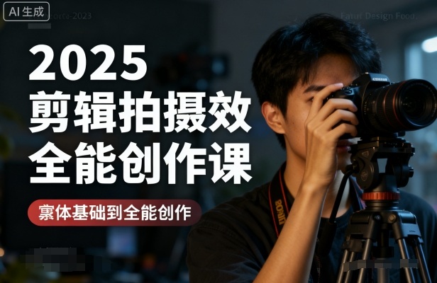 2025剪辑拍摄特效全能创作课，零基础到全能创作-心思维创富网_网上创业教程_网络创业项目