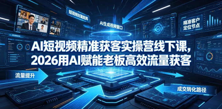 AI短视频精准获客实操营6月10-14号线下课，2026用AI赋能老板高效流量获客-心思维创富网_网上创业教程_网络创业项目