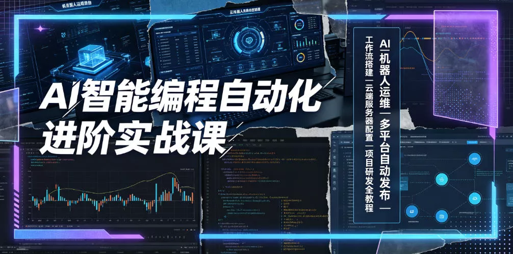 AI智能编程自动化进阶实战课｜AI机器人运维、多平台自动发布、工作流搭建、云端服务器配置与项目研发全教程-心思维创富网_网上创业教程_网络创业项目