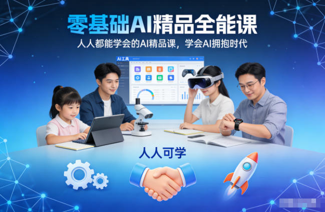 零基础AI精品全能课，人人都能学会的AI精品课，学会AI拥抱时代-心思维创富网_网上创业教程_网络创业项目