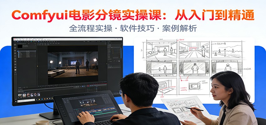 ComfyUI电影分镜实操课：分镜一致性，全流程AI视频制作，零基础也能做专业分镜-心思维创富网_网上创业教程_网络创业项目