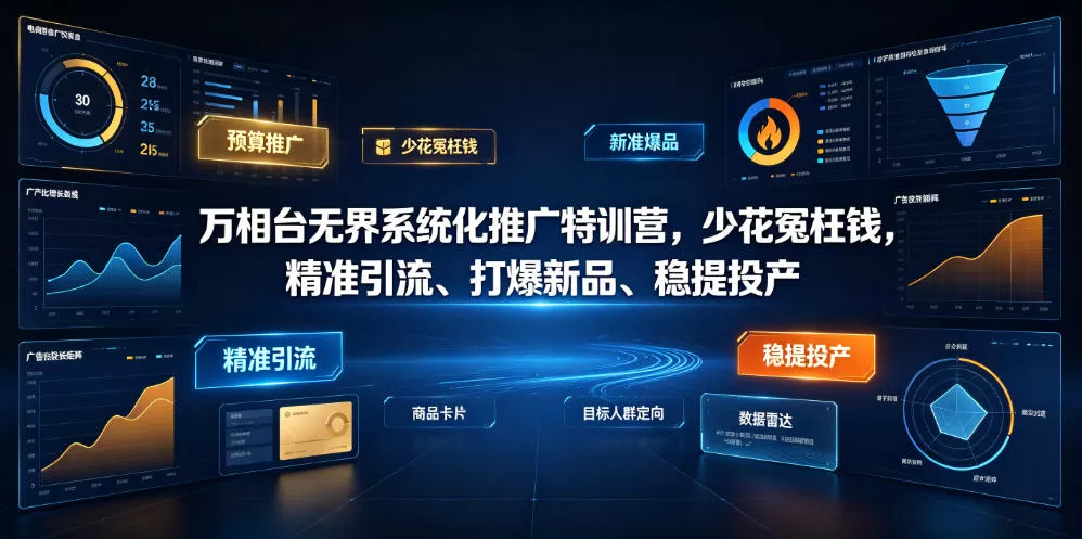 万相台无界系统化推广特训营VI0.0，少花冤枉钱，精准引流、打爆新品、稳提投产(全程录音+字幕)-心思维创富网_网上创业教程_网络创业项目