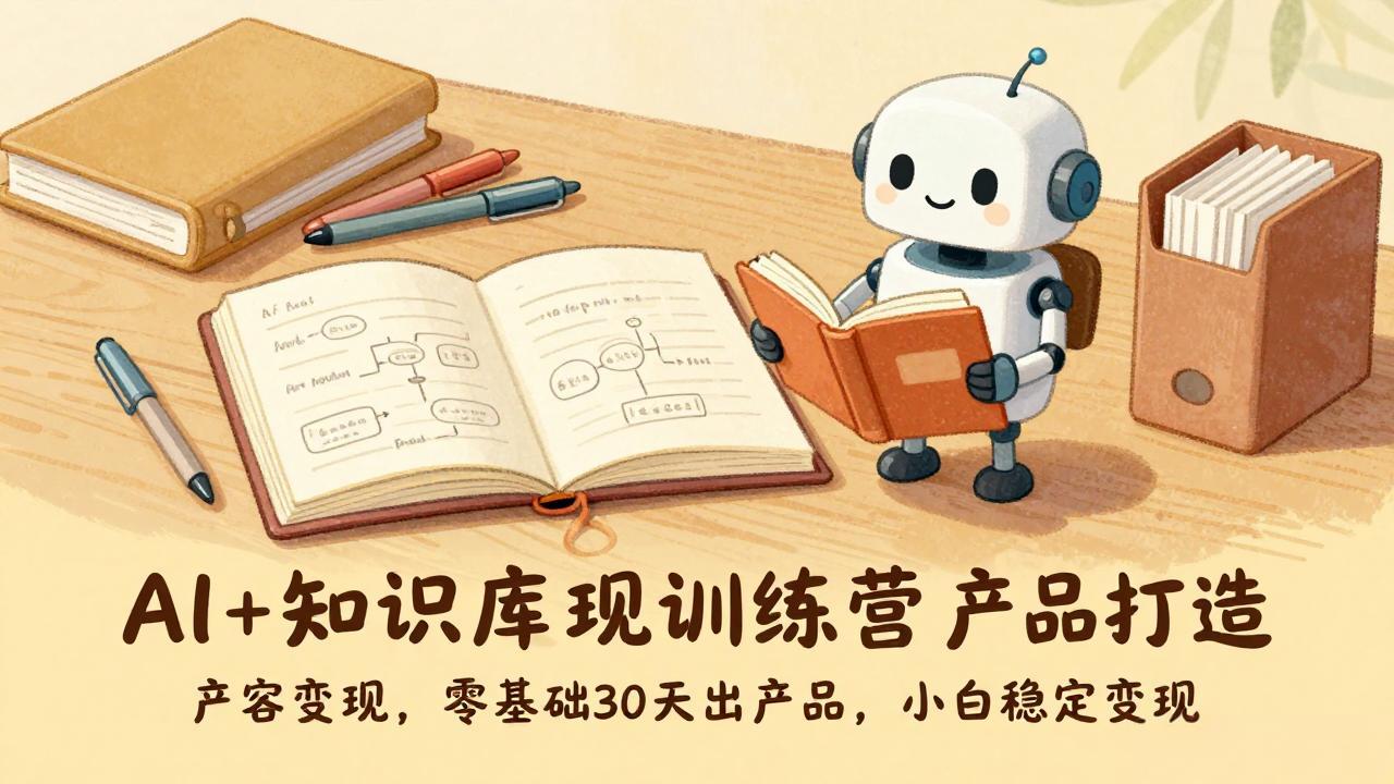 AI+知识库变现训练营，产品打造、内容创作、全平台变现，零基础30天出产品，小白稳定变现-心思维创富网_网上创业教程_网络创业项目