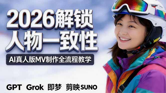 2026独创解锁人物一致性：AI真人版MV制作，不讲空话，不拼概念，全流程实操-心思维创富网_网上创业教程_网络创业项目