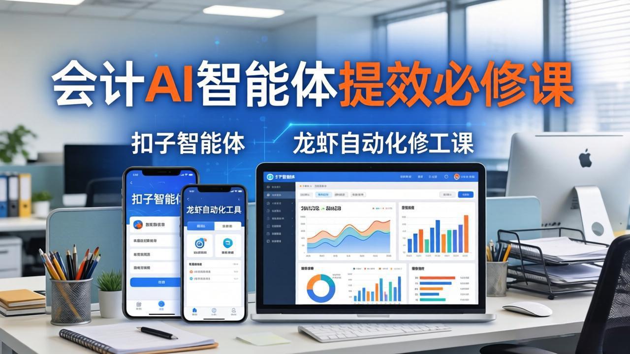 财务会计AI智能体提效必修课：扣子智能体+龙虾自动化+报表分析，一站式提升财务工作效率-心思维创富网_网上创业教程_网络创业项目