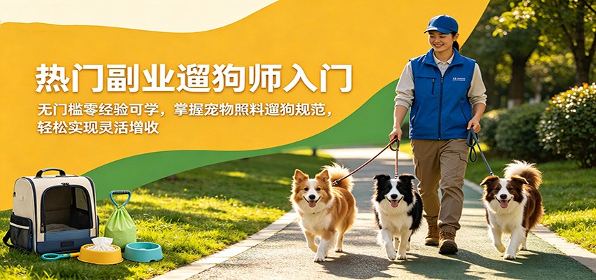 热门副业遛狗师入门，无门槛零经验可学，掌握宠物照料遛狗规范，轻松实现灵活增收-心思维创富网_网上创业教程_网络创业项目