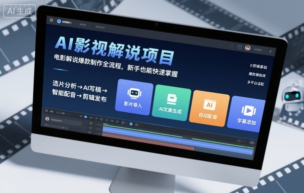AI影视解说项目，电影解说爆款制作全流程，新手也能快速掌握-心思维创富网_网上创业教程_网络创业项目